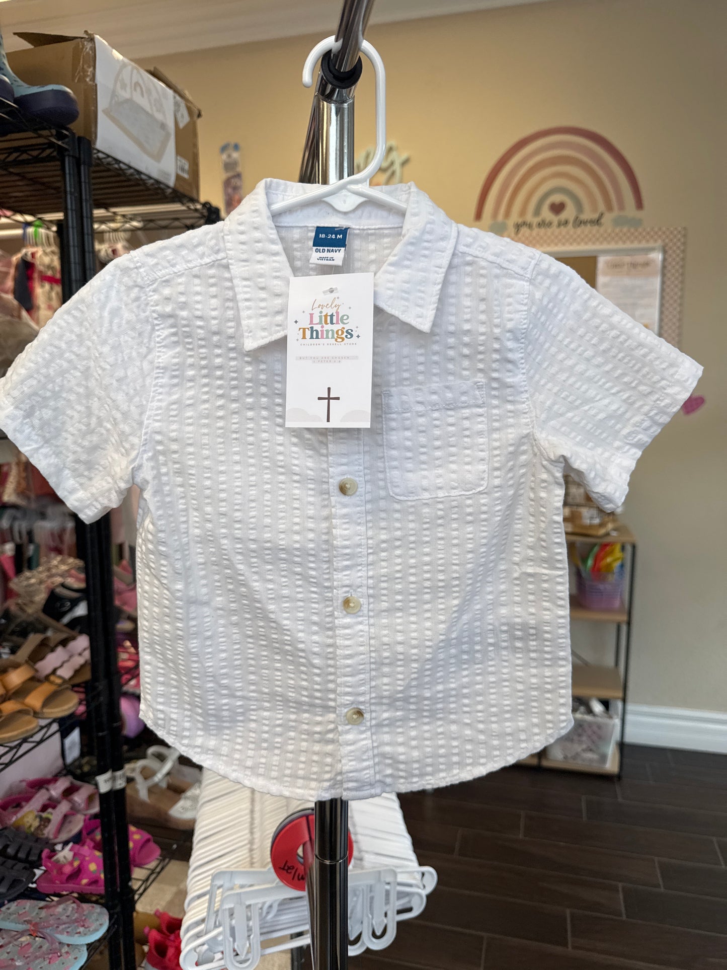 Old navy button up 18-24 months
