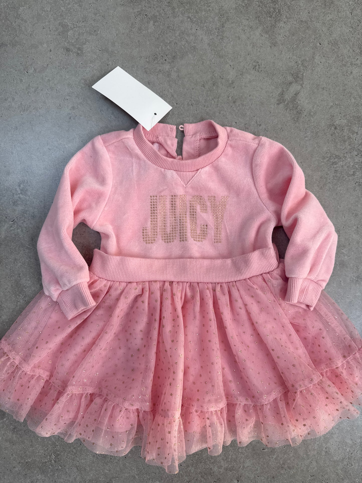 pink Juicy Couture velour and tulle tutu dress