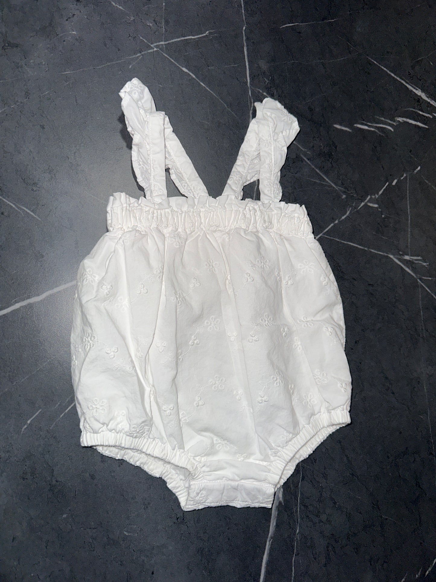 Baby bgosh white romper