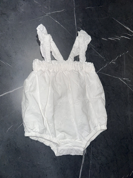 Baby bgosh white romper