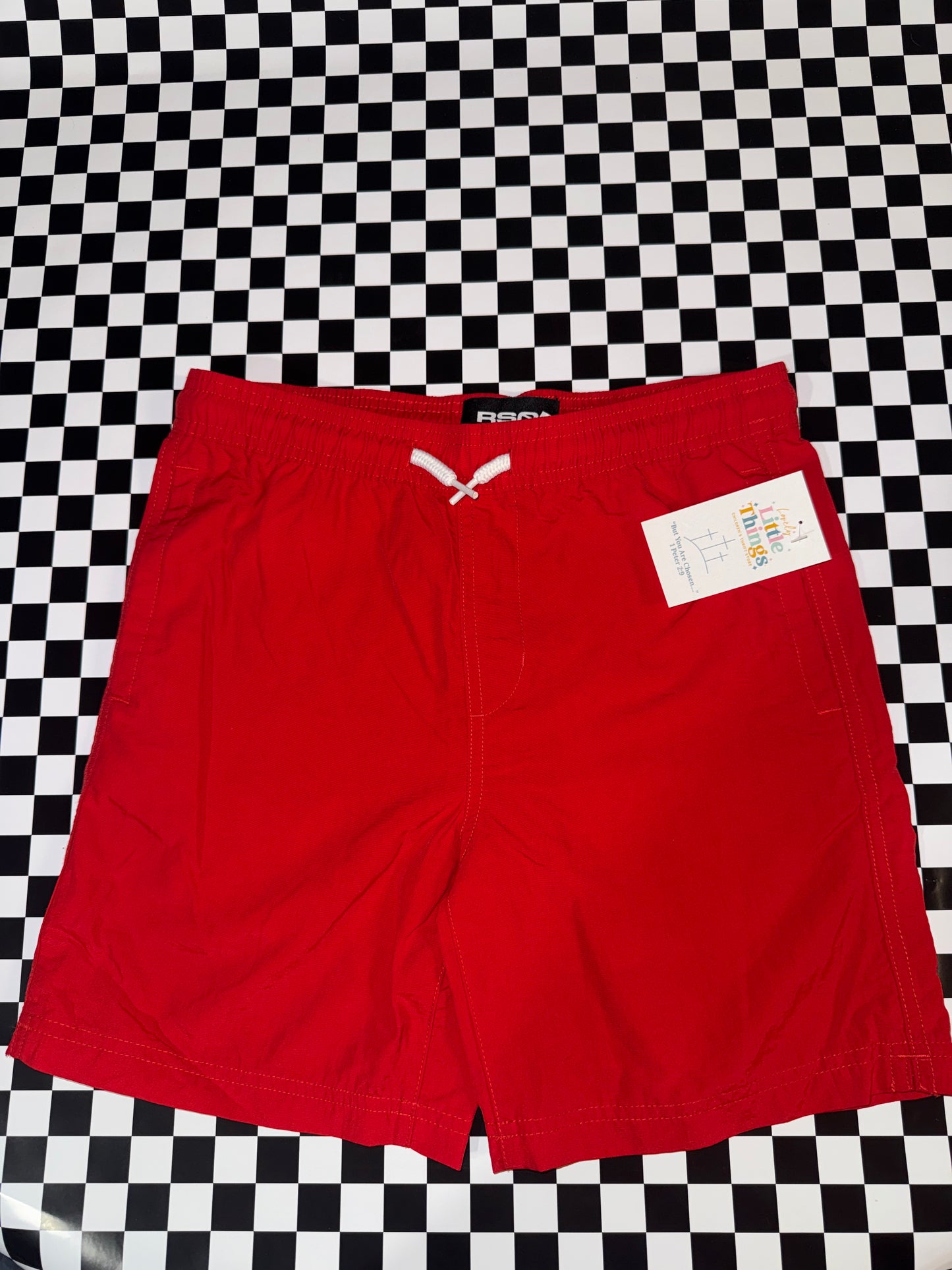 RSQ nylon red shorts L
