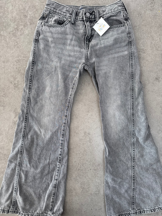 Old navy high rise baggy flare grey pants