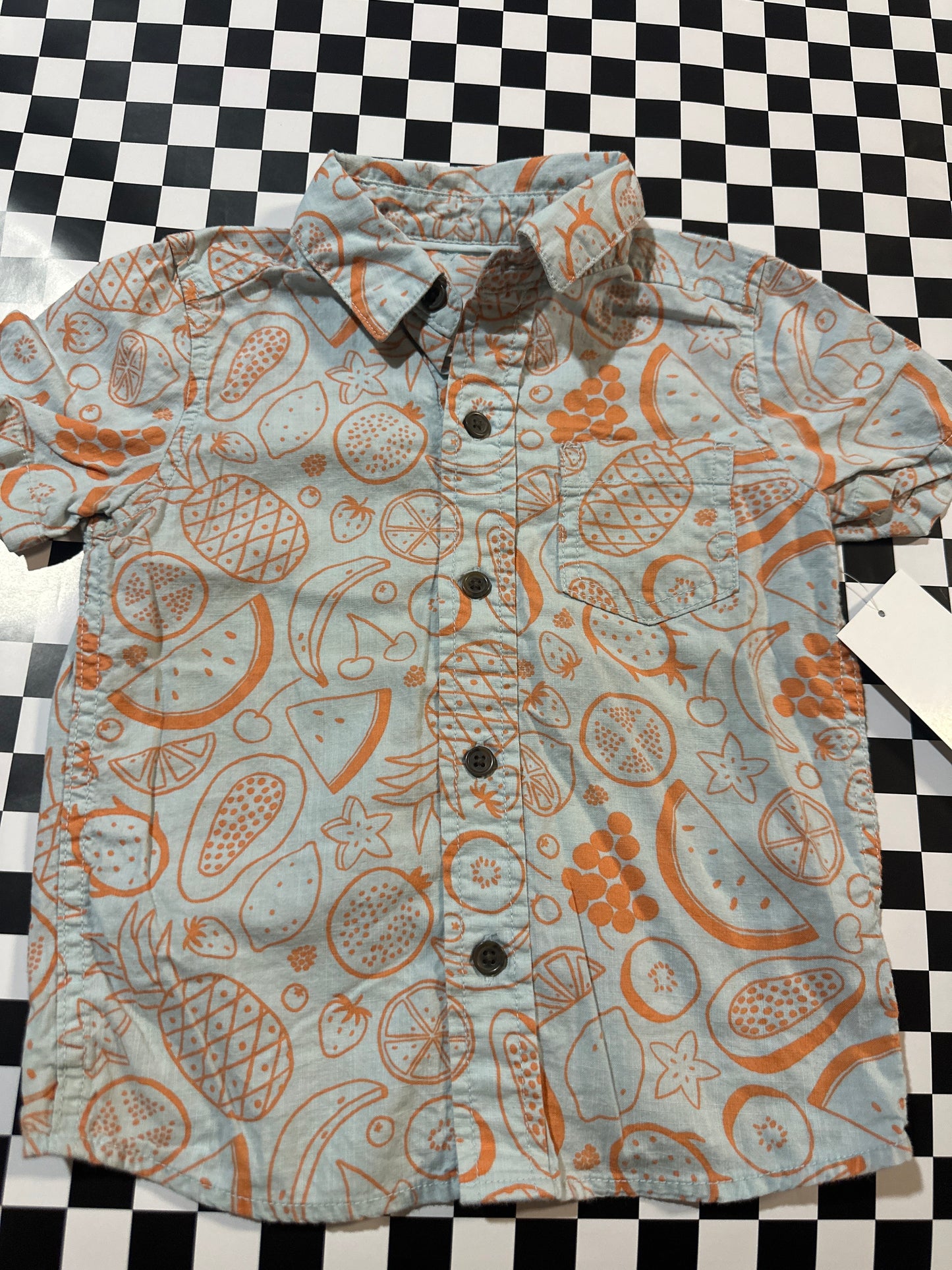 Cat&Jack boys blue collard shirt size 3T