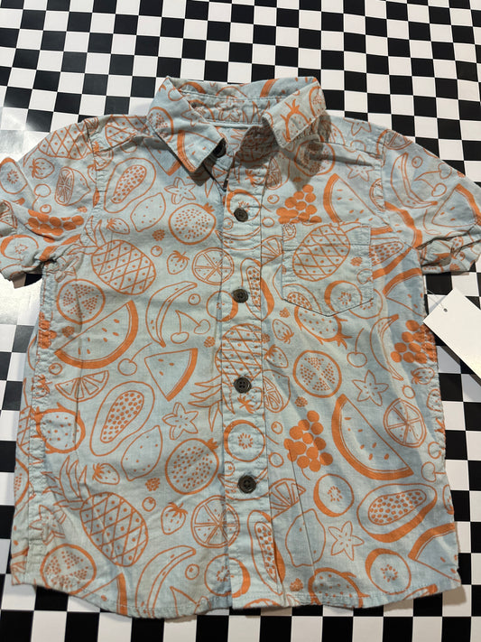 Cat&Jack boys blue collard shirt size 3T