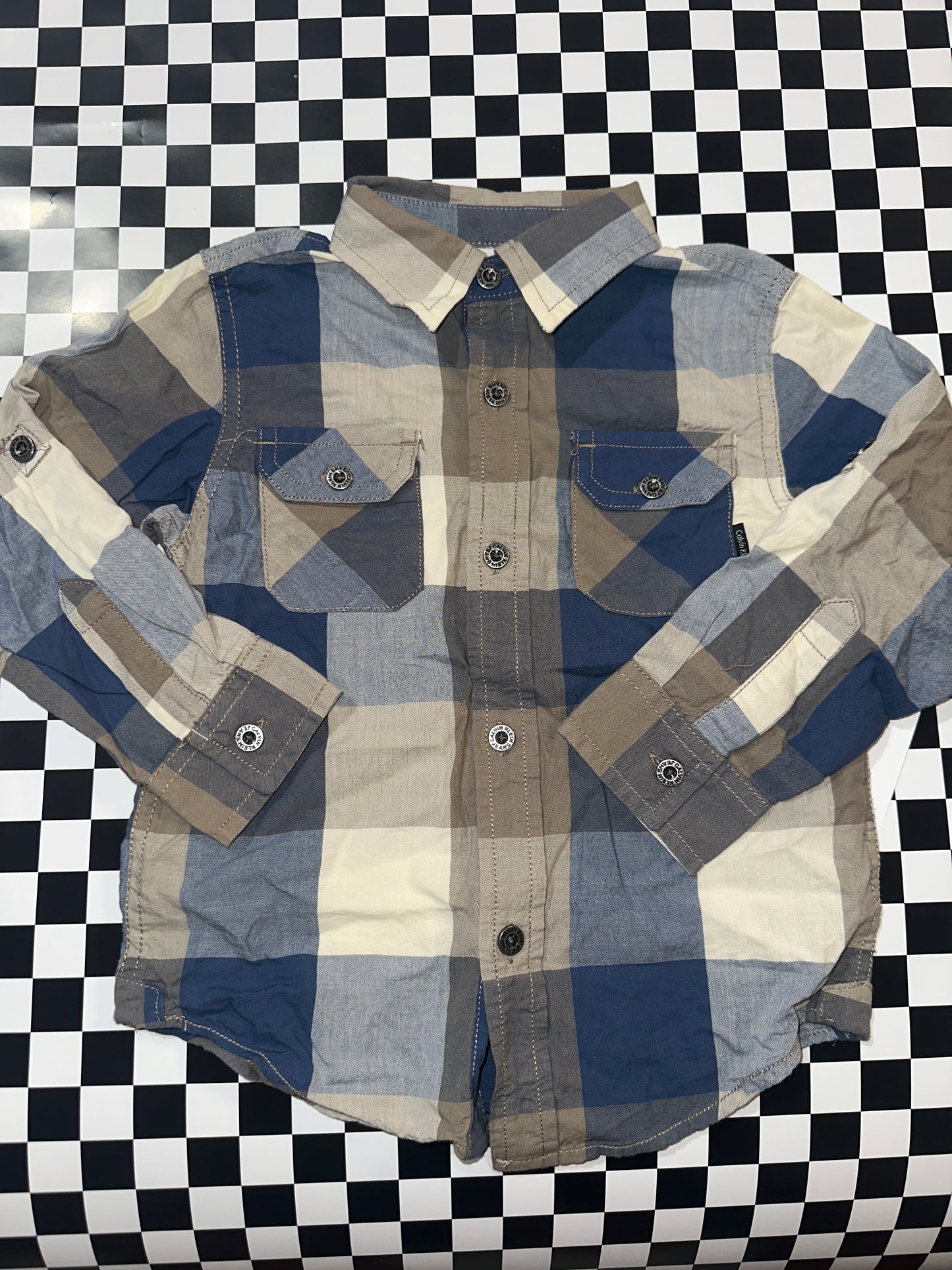 Calvin Klein Jeans boy button up shirt size 3T