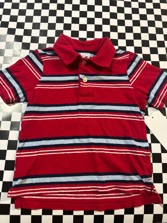 Children’s place boys collard shirt size 2T red