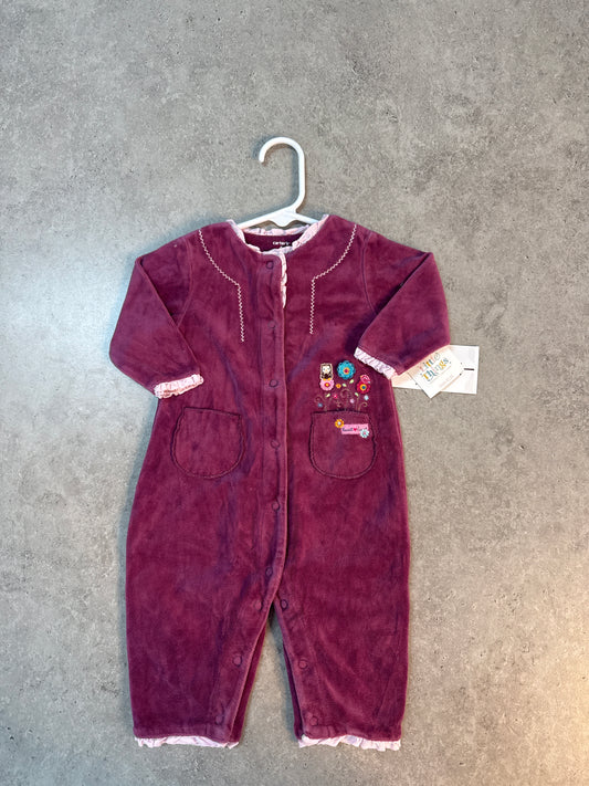 Carter’s burgundy bodysuit￼6m