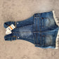NWT Epic Threads girls' denim overall shorts with lace trim