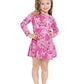 NWT Disney Minnie Mouse toddler girls' long-sleeve print dress in pink.